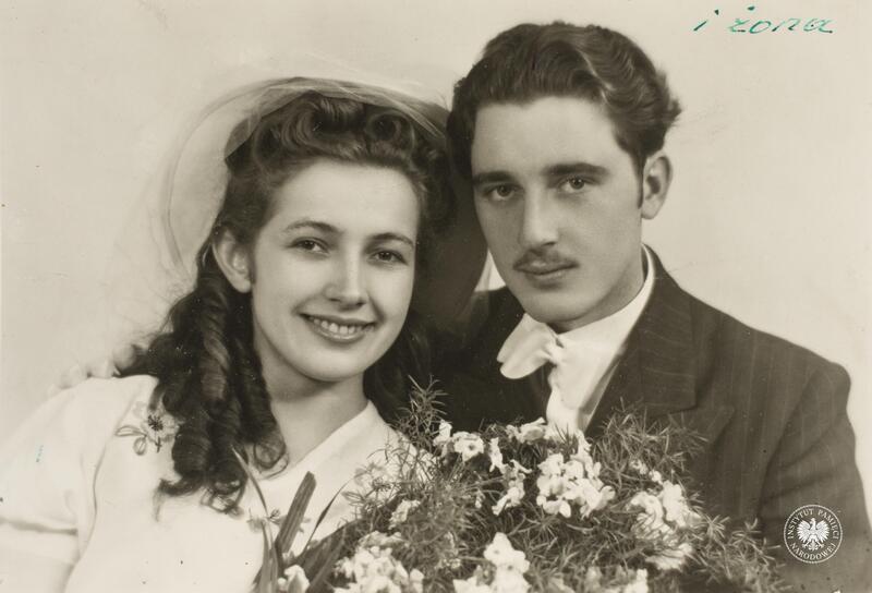 Tadeusz Gajda ps. Tarza z żoną Jadwigą Naja, fot. AIPN, sygn. IPNRz-13-1-400-1