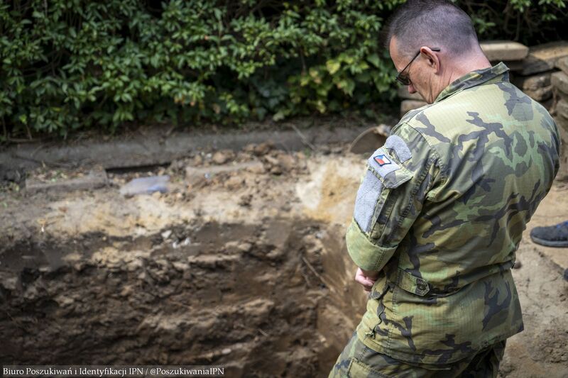 Wspólne prace poszukiwawczo-ekshumacyjne IPN i Ministerstwa Obrony Republiki Czeskiej w Głubczycach – 18-21 sierpnia 2025. Fot. Krzysztof Mikołajczyk (BPiI IPN)