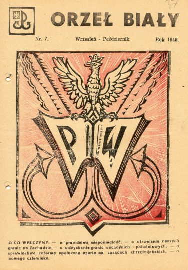 Strona tytułowa pisma WiN „Orzeł Biały”. Fot. AIPN