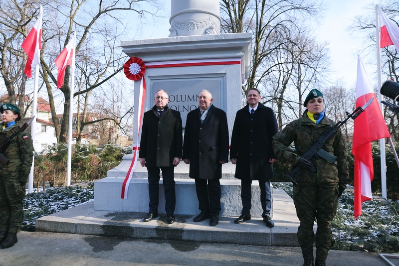 Odsłonięcie Kolumny Wolności – Głubczyce, 20 lutego 2026. Fot. Dariusz Skrzyniarz (IPN)