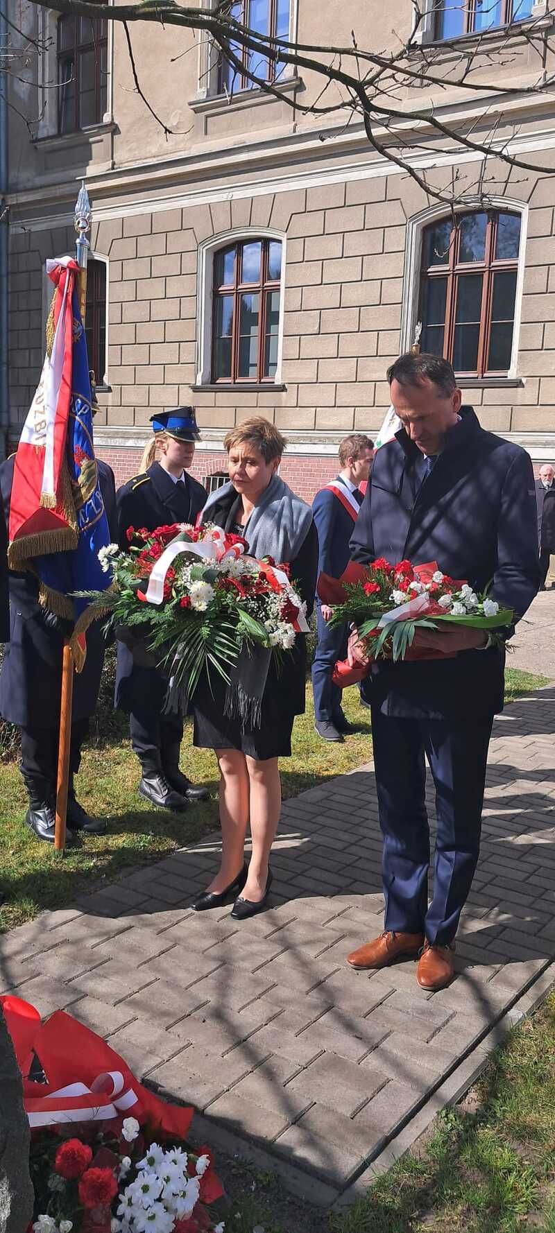 Zakończenie kluczborskich obchodów Narodowego Dnia Pamięci Ofiar Zbrodni Katyńskiej - Kluczbork, 10 kwietnia 2025