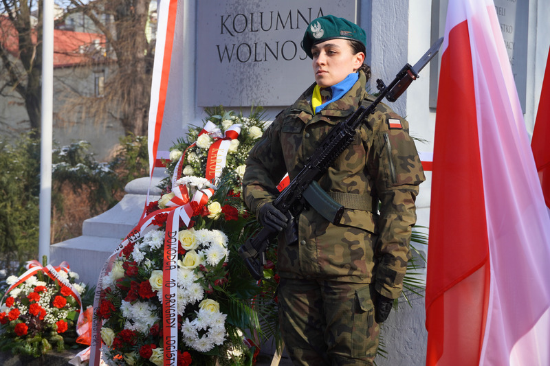 Uroczystość odsłonięcia Kolumny Wolności – Głubczyce, 20 lutego 2026