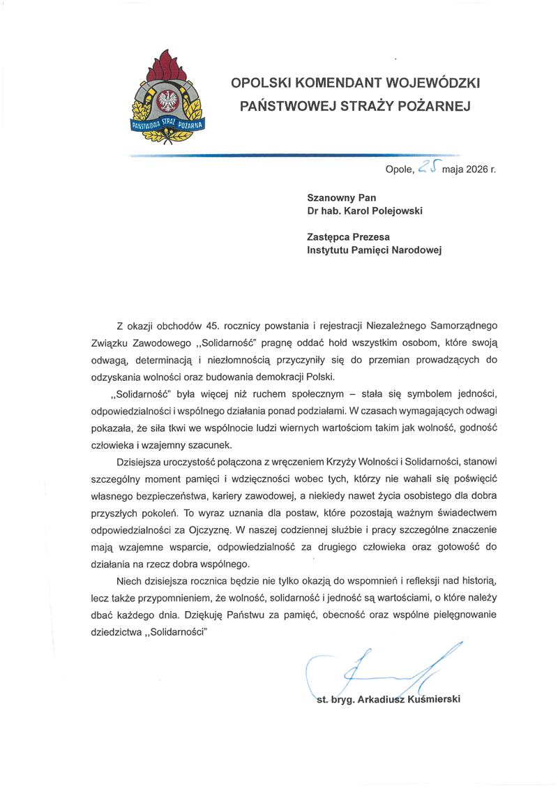 Spotkanie Dam i Kawalerów Krzyża Wolności i Solidarności w Opolu