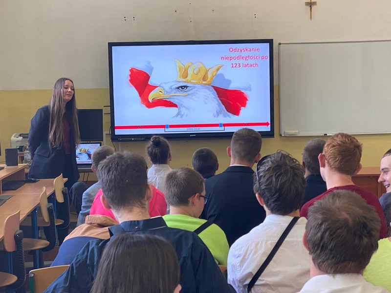 „Symbole Narodowe" lekcja dla uczniów z Zespołu Szkół Specjalnych w Opolu – Opole, 29 kwietnia 2024