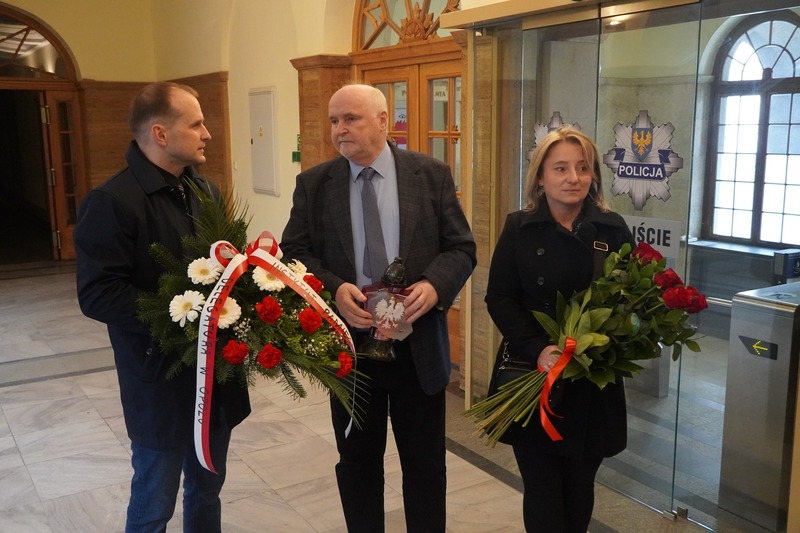 Uroczystości rocznicowe sierżanta Piotra Jesienia - patrona Komendy Wojewódzkiej Policji w Opolu – Opole, 17 kwietnia 2024